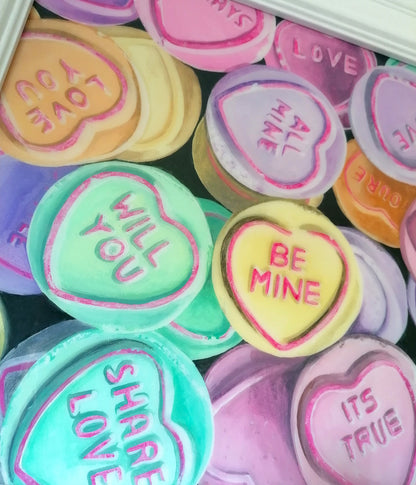 Love Hearts - Original Acrylic  and Resin Artwork