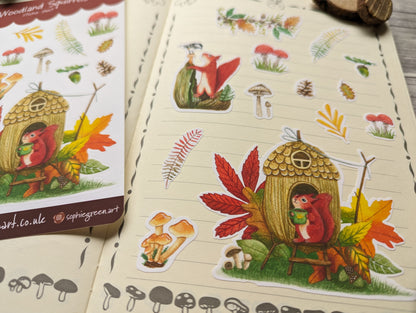 Woodland Squirrels - Sticker Sheet