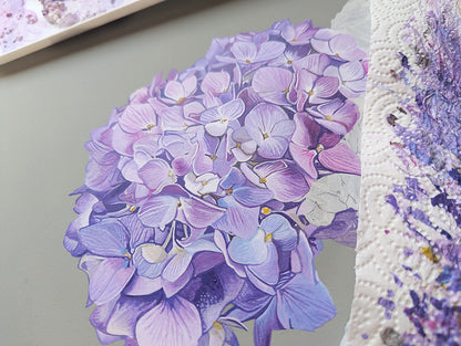 Hydrangeas - Pigeon - Original Acrylic Artwork