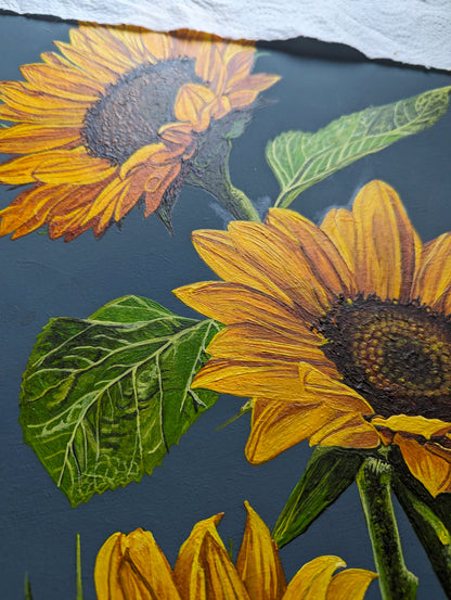 Happiness - Sunflowers - Original Acrylic Painting