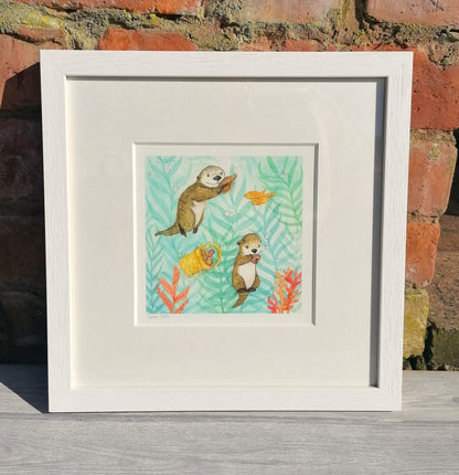 Shell Fishing - Mounted Print