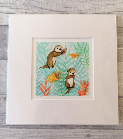 Shell Fishing - Mounted Print