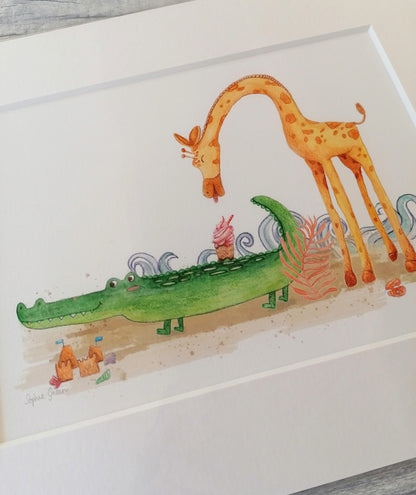 Croc-ice - Mounted Print